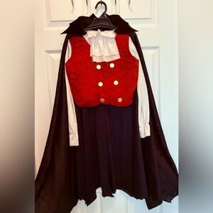 Target Boy’s Large Vampire Costume Red Vest, Black Cape, and BONUS Vampire Wig